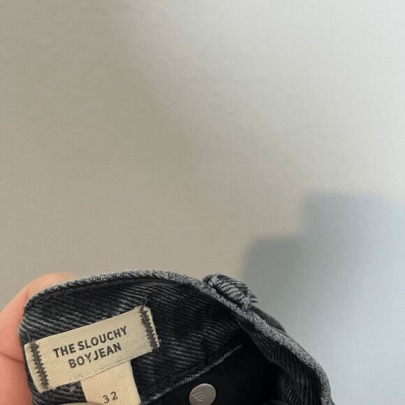 Madewell Glennbay Gray Wash Denim The Slouchy Boy Jeans Women's Size 32 - Picture 5 of 7